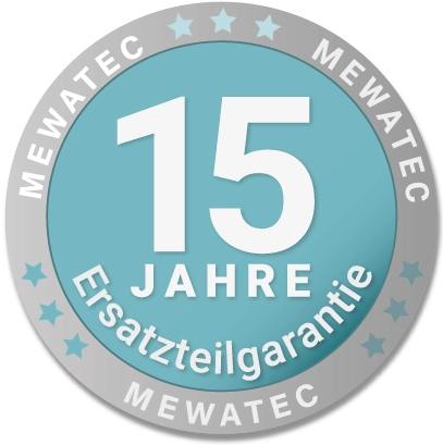 15 Jahre Ersatzteilgarantie für Ihr MEWATEC Dusch-WC.