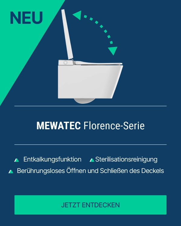 MEWATEC Florence. Die MEWATEC Florence-Serie setzt neue Maßstäbe in Sachen Komfort und Innovation für Ihr Badezimmer.