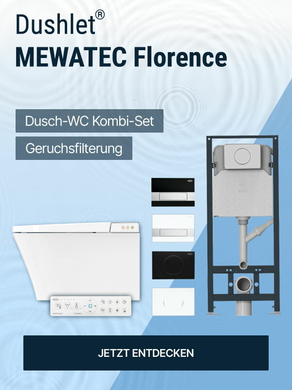 MEWATEC Florence - die neue Dusch-WC-Komplettanlage 