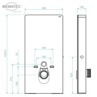 MEWATEC Kombi-Set EasyUp Premium mit Sanitärmodul MagicWall© Touch weiß