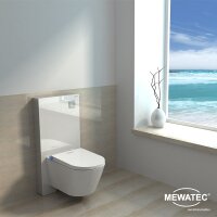 MEWATEC Memphis Premium Dusch WC Komplettanlage wandhängend, spülrand