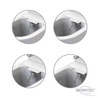 MEWATEC Memphis Premium Dusch WC Komplettanlage wandhängend, spülrand