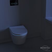 MEWATEC Memphis Premium Dusch WC Komplettanlage wandhängend - Kombipaket mit Kalkschutzfiltern (8 Stück)