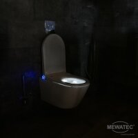 MEWATEC Memphis Premium Dusch WC Komplettanlage wandhängend - Kombipaket mit Kalkschutzfiltern (8 Stück)