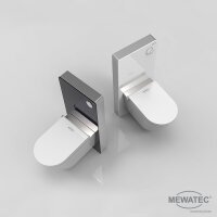 MEWATEC Memphis Premium Dusch WC Komplettanlage wandhängend - Kombipaket mit Kalkschutzfiltern (8 Stück)