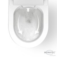 MEWATEC Memphis Premium Dusch WC Komplettanlage wandhängend - Kombipaket mit Kalkschutzfiltern (8 Stück)