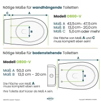 MEWATEC Dusch-WC Aufsatz Ohio O800-V mit Fernbedienung 1