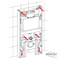 MEWATEC Sanitärmodul MagicWall© 2.0 LED für wandhängende Toiletten in weiß