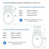 MEWATEC Colorado C701 Dusch-WC Aufsatz