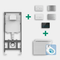 MEWATEC Luisiana Toilette mit SlimFix UP-Vorwandelement