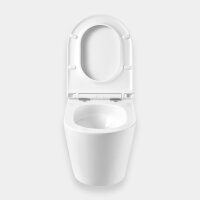 MEWATEC Wand-WC Luisiana LC100 – Spülrandloser Tiefspüler mit Tornado-Spülung