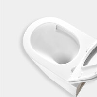 MEWATEC Wand-WC Luisiana LC100 – Spülrandloser Tiefspüler mit Tornado-Spülung inkl. Beschichtung ohne WC-Sitz