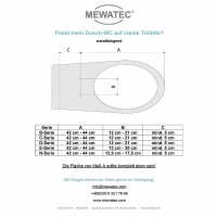 MEWATEC C100 Dusch WC Aufsatz