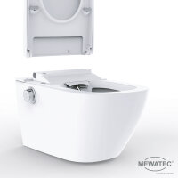 MEWATEC EasyUp Eco Dusch WC Komplettanlage wandhängend - Kombipaket mit Kalkschutzfiltern (4 Stück)