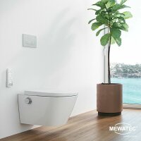 MEWATEC EasyUp Eco Dusch WC Komplettanlage wandhängend - Kombipaket mit Kalkschutzfiltern (4 Stück)