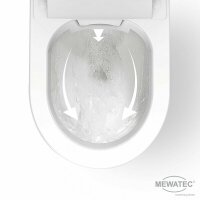 MEWATEC EasyUp Premium Dusch WC Komplettanlage wandhängend, spülrandlos