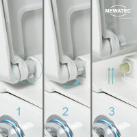 MEWATEC EasyUp Premium Dusch WC Komplettanlage wandhängend, spülrandlos