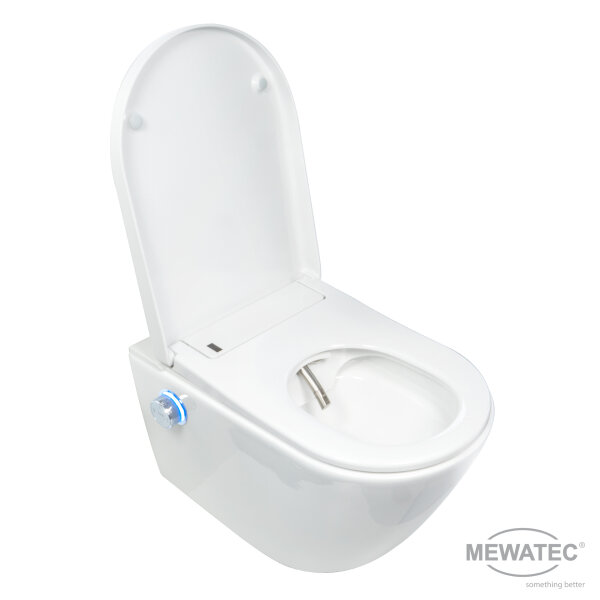 MEWATEC Dusch-WC Komplettanlage EasyUp Basic wandhängend, integriertes Bidet, Komplettmodell, Preis-Leistungs-Sieger - 8