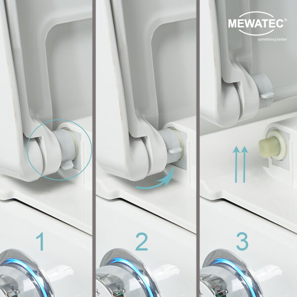 MEWATEC Dusch-WC Komplettanlage EasyUp Basic wandhängend, integriertes Bidet, Komplettmodell, Preis-Leistungs-Sieger - 7
