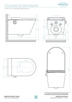 MEWATEC EasyUp Premium Dusch WC Komplettanlage wandhängend,spülrandlos - Kombipaket mit Kalkschutzfiltern (4 Stück)