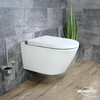 MEWATEC Memphis Eco Dusch WC Komplettanlage wandhängend, spülrandlos