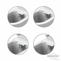 MEWATEC Memphis Eco Dusch WC Komplettanlage wandhängend, spülrandlos