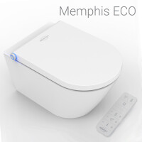 MEWATEC Memphis Eco Dusch WC Komplettanlage wandhängend, spülrandlos