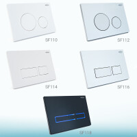 MEWATEC Vorwandelement SlimFix SF118 schwarz - LED
